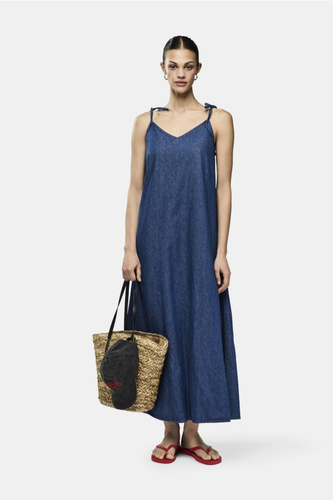 PCTENIM SLIP ANKLE DRESS WVN BC 17157940 MEDIUM BLUE DENIM